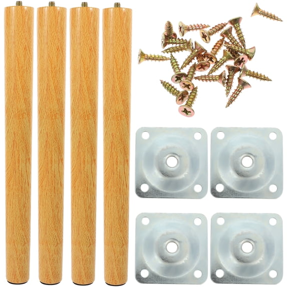 1Set Wooden Furniture Legs Chair Replacement Legs Table Legs Cabinet Legs