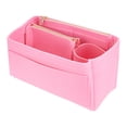 thumbnail image 1 of 1Set Wool Felt Purse Organizer Insert Makeup Bag in Bag Accessories with Small Zipper Pouch Pink 29x15x16cm, 1 of 6