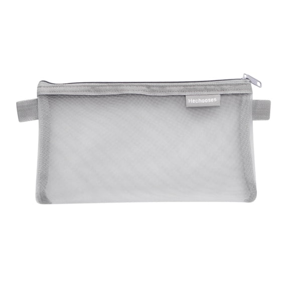 1Set of Blank Canvas Zipper Pouch For DIY CraftCanvas Makeup Bags With Canvas Cosmetic Bag Multi-Purpose Travel Bags Pen Pencil Case(Gray)