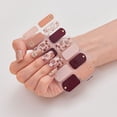 thumbnail image 1 of 1Sheet/14PCS INS Trendy Strips Semi Cured Simple Gel Nail Stickers Gel Nail Polish Strips Gel Full Nail Wraps Nail Art Stickers DESIGN 7, 1 of 7