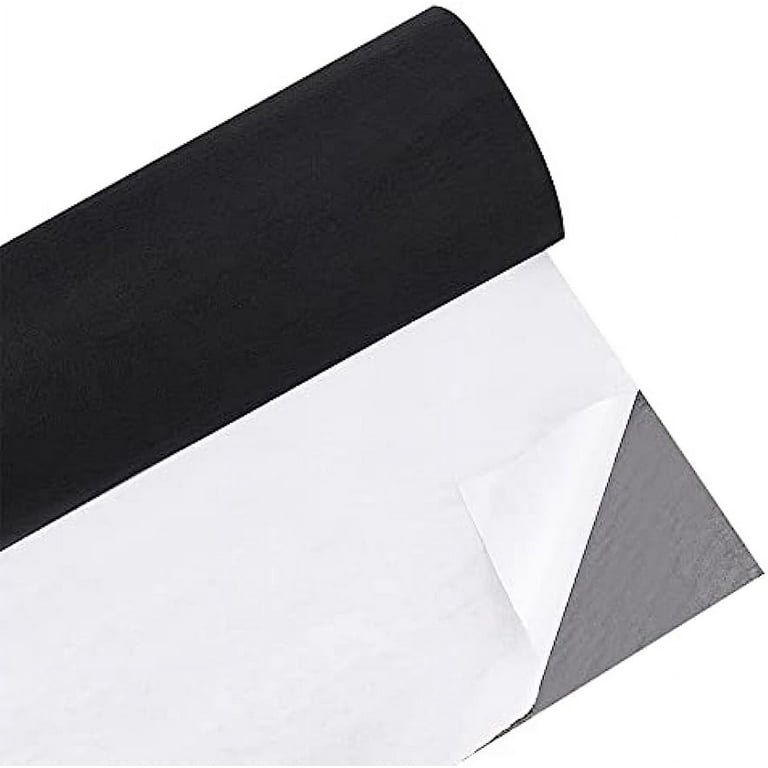 a4 size black fabric sticky back