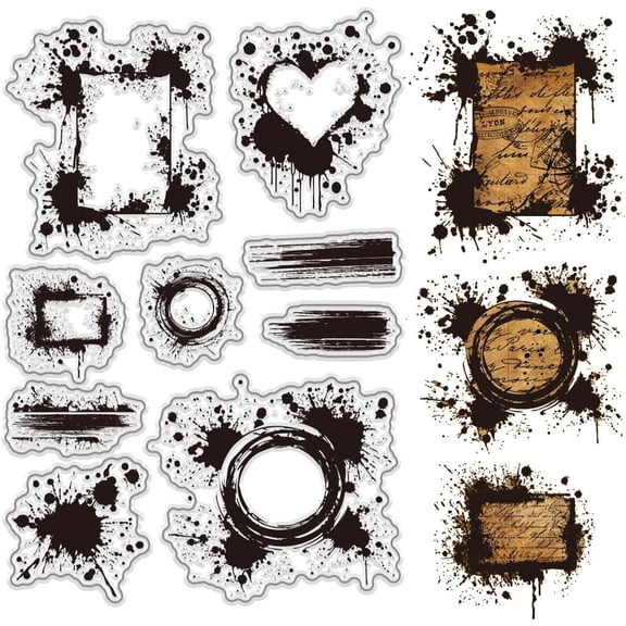 1Sheet Custom PVC Plastic for DIY Scrapbooking Photo Album Decorative Clear Stamps Cards Making Mixed Shapes 160x110mm