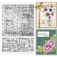 thumbnail image 1 of 1Sheet Linen Background Clear Stamps Cloth Frame Background Silicone Clear Stamp Seals, 1 of 9