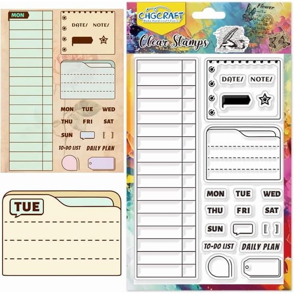 1Sheet PVC Plastic Clear Stamps for Scrapbooking Photo Album Cards Making Mixed Shapes 160x110mm Mixed Color