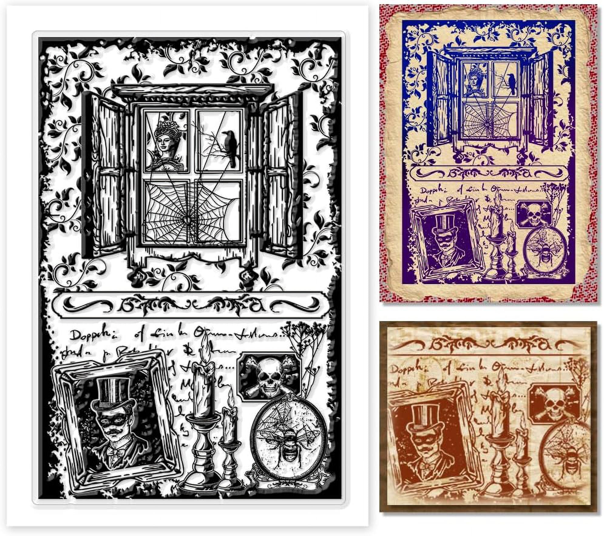Retro Texture Clear Stamps for Card Making Window Rubber Stamps ...