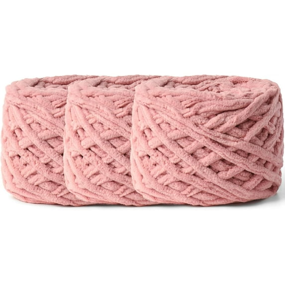 1Skein/3Skeins Plush Chenille Chunky Yarn 100g (49.2yd) - Fluffy Velvet Yarn Crochet for Blanket Knitting and Crocheting - Baby Yarn for Crocheting Soft Yarn