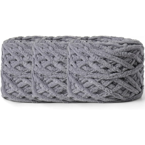 1Skein/3Skeins Plush Chenille Chunky Yarn 100g (49.2yd) - Fluffy Velvet Yarn Crochet for Blanket Knitting and Crocheting - Baby Yarn for Crocheting Soft Yarn
