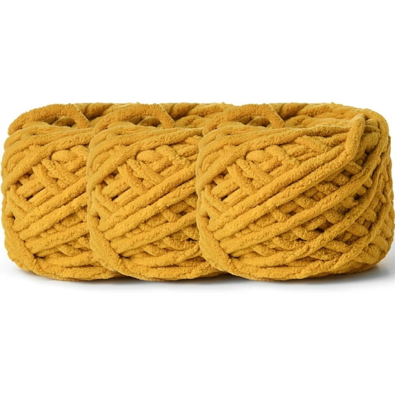 1Skein/3Skeins Plush Chenille Chunky Yarn 100g (49.2yd) - Fluffy Velvet Yarn Crochet for Blanket Knitting and Crocheting - Baby Yarn for Crocheting Soft Yarn