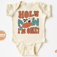 thumbnail image 1 of 1St Birthday Baby Bodysuit, Gender Neutral 1St Birthday Bodysuit, Holy Cow I'M One Baby Bodysuit Cute Baby Onesie, BABY BODYSUIT LAT 4424, 1 of 3