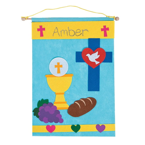 1St Communion Banner Kit - Craft Kits - 12 Pieces
