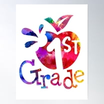 1St Grade School Poster Wall Art, Modern Wall Decor For Living Room Bedroom, 8x12 UNFRAMED