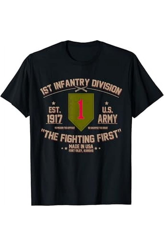 1St Infantry Division The Fighting First Us Army Veteran T-Shirt