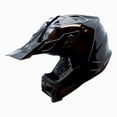 thumbnail image 1 of 1Storm Adult Motocross Helmet ATV Dirt Bike BMX MX Downhill Mountain Helmet Track Style JH601; Glossy Black, 1 of 1