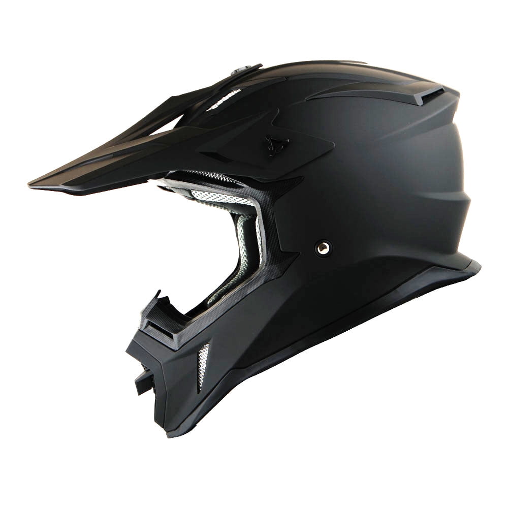 1Storm Adult Motocross Helmet BMX MX ATV Dirt Bike Downhill Mountain Bike Helmet Racing Style H637; Matt Black