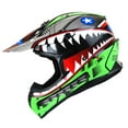 thumbnail image 1 of 1Storm Adult Motocross Helmet BMX MX ATV Dirt Bike Downhill Mountain Bike Helmet Racing Style HKY_SC09S; Shark Green, 1 of 6