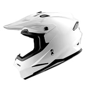 1Storm Motocross Adult Helmet ATV Dirt BMX MX Helmet F801CLS Racing Style Glossy White