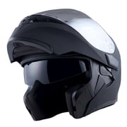 1Storm Adult Motorcycle Modular Flip up Street Bike Full Face Dual Visor Helmet HB-B89CLS Matte Black
