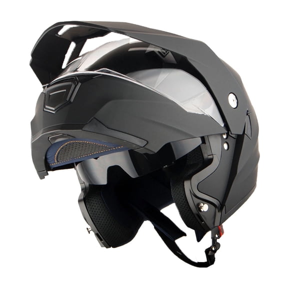 1Storm Black Thermoplastic Alloy Matt Modular Cushioned L Unisex Helmet