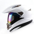 thumbnail image 1 of 1Storm Dual Sport Helmet Motorcycle Full Face Motocross Off Road Bike HGXP14A Glossy White, 1 of 8