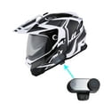thumbnail image 1 of 1Storm Dual Sport Motorcycle Motocross Off Road Full Face Helmet Dual Visor HF802 Storm Force Black + Motorcycle Bluetooth Headset, 1 of 9