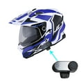 thumbnail image 1 of 1Storm Dual Sport Motorcycle Motocross Off Road Full Face Helmet Dual Visor HF802 Storm Force Blue + Motorcycle Bluetooth Headset, 1 of 9