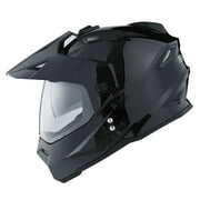 1Storm Adult Motorcycle Motocross Dual Sport Off Road Full Face Dual Visor Helmet F802CLS Matt Black