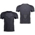 thumbnail image 1 of 1Storm Men Lycra+EVA Anti-Collision Chest Protective Black Short Shirt for Football Baseball Basketball Bike Rugby Snowboard Ski Volleyball, 1 of 5