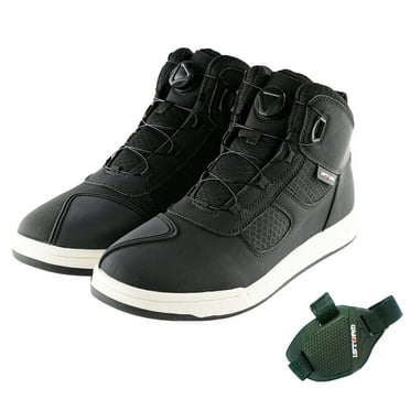 1Storm Men's Motorcycle Streetbike Casual Water-Proof Racing Boots HW-009 All Black US 10