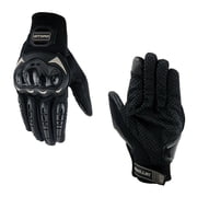 1Storm Motocross Motorcycle Goat Leather Gloves MCS17 BMX MX Bike Bicycle Cycling Hard Reinforced Knuckle Touch Screen Black