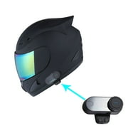 1Storm Motorcycle Bike Full Face Helmet Mechanic HJDJ11 + Motorcycle Bluetooth Headset Matt Black