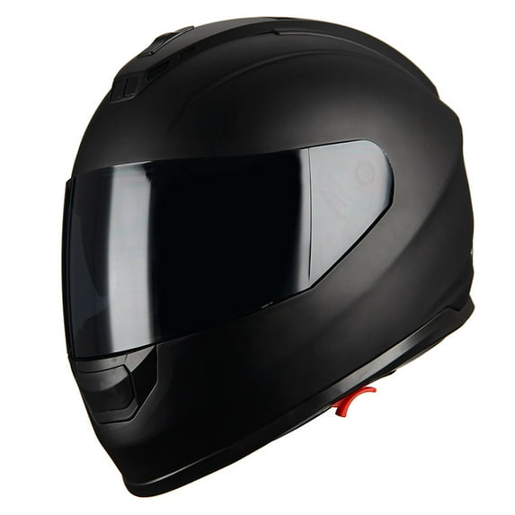 1Storm Motorcycle Full Face Helmet DOT Adults Street Bike Dual Visor Sun Inner Shield with One Extra Clear Shield: HJAH15 Smoked Matt Black