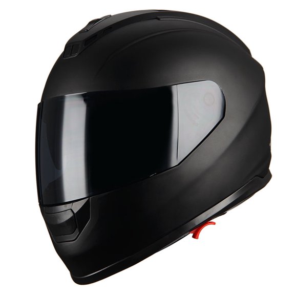 1Storm Motorcycle Full Face Helmet DOT Adults Street Bike Dual Visor Sun Inner Shield with One Extra Clear Shield: HJAH15 Smoked Matt Black