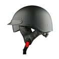 thumbnail image 1 of 1Storm Motorcycle Half Face Helmet Mopeds Scooter Pilot with retratable Inner Smoked Visor HKY205V, Matt Black, 1 of 6