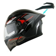 1Storm Motorcycle Modular Full Face Flip up Dual Visor Helmet + Spoiler HB89 Storm Red