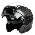 thumbnail image 1 of 1Storm Motorcycle Modular Full Face Helmet Street Bike Flip up Dual Visor/Sun Shield Racing; Carbon Fiber Black HJA119, 1 of 4