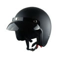 thumbnail image 1 of 1Storm Motorcycle Open Face Helmet Mopeds Scooter Pilot Half Face Helmet HKY207, Matt Black, 1 of 1