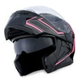 thumbnail image 1 of 1Storm Adult Motorcycle Modular Flip up Street Bike Full Face Dual Visor Helmet HB-B89CLS Arrow Pink, 1 of 4