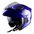 thumbnail image 1 of 1Storm Adult Motorcycle Modular Flip up Street Bike Full Face Dual Visor Helmet HB-B89CLS Glossy Blue, 1 of 5