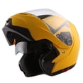 thumbnail image 1 of 1Storm Motorcycle Street Bike Modular/Flip up Dual Visor/Sun Shield Full Face Helmet HG339 Glossy Yellow, 1 of 7