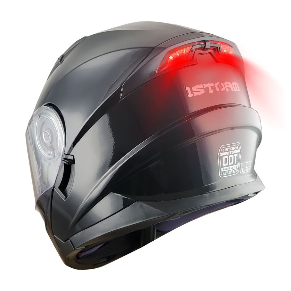 Bluetooth Motorcycle Helmet Flip Up Modular Moto Helmets With Tail DOT  Approval