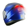 thumbnail image 1 of 1Storm New Motorcycle Bike Modular Full Face Helmet Dual Visor Sun Shield Modular901 with LED Tail Light: Glossy Blue, 1 of 9