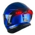 thumbnail image 1 of 1Storm New Motorcycle Bike Modular Full Face Helmet Dual Visor Sun Shield with Rechargeable LED Tail Light: LED-X90 Glossy Blue, 1 of 1