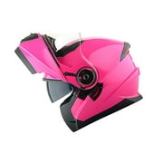 1Storm New Motorcycle Bike Modular Full Face Helmet NOLED901 Dual Visor Sun Shield: Glossy Pink
