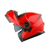 1Storm New Motorcycle Bike Modular Full Face Helmet NOLED901 Dual Visor Sun Shield Glossy Red