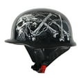 thumbnail image 1 of 1Storm Novelty Motorcycle Half Face Helmet German Style DOT Approved: HKY602 Chain Skull, 1 of 7