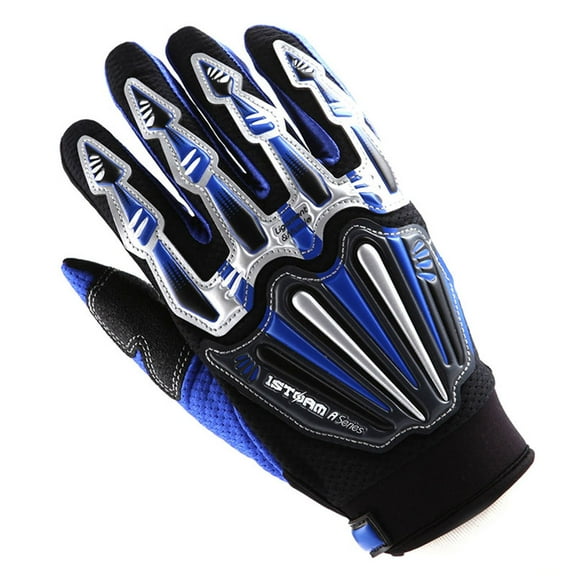 1Storm Youth Kids Motocross Gloves Motorcycle BMX MX ATV Dirt Bike Bicycle Cycling Gloves MXA008Youth Skeleton Blue