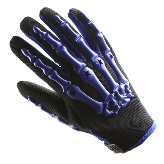 1Storm Youth Motocross Gloves Motorcycle BMX MX ATV Dirt Bike Bicycle Skeleton Cycling Kids Gloves CE04Youth Blue