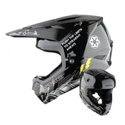 1Storm Youth Motocross Helmet Kids ATV Helmet BMX MX Dirt Go Kart Teenager T602 DVader Silver