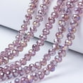thumbnail image 1 of 1Strand Electroplate Glass Beads Strands AB Color Plated Faceted Rondelle Old Rose 6x5mm Hole: 1mm about 85~88pcs/strand 16.1~16.5 inch(41~42cm), 1 of 2
