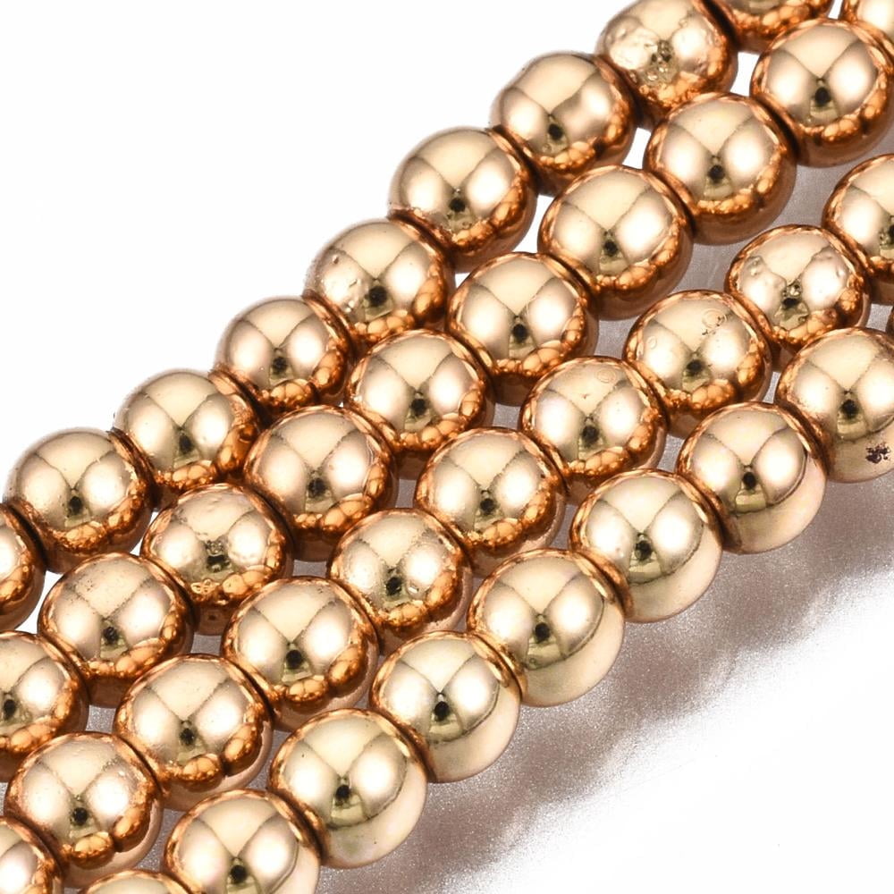 180pcs Golden Electroplate Synthetic Hematite Heishi Beads – 4mm Rondelle Spacer Beads For Jewelry Making